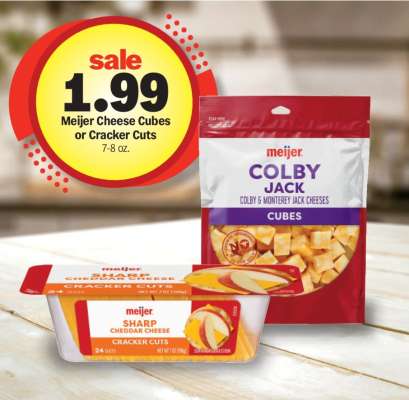 Meijer Cheese Cubes or Cracker Cuts