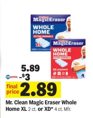 Mr. Clean Magic Eraser Whole Home XL 2 ct. or XD 4 ct. Mfr.