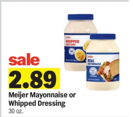 Meijer Mayonnaise or Whipped Dressing