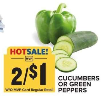 Cucumbers or Green Peppers