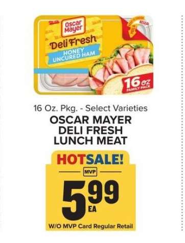 Oscar Mayer Deli Fresh Lunch Meat