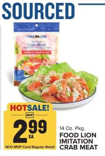 FOOD LION IMITATION CRAB MEAT