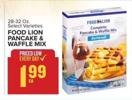 FOOD LION PANCAKE & WAFFLE MIX