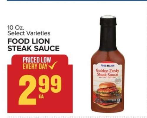 FOOD LION STEAK SAUCE