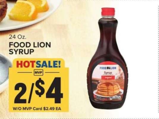 FOOD LION SYRUP
