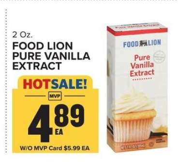 FOOD LION PURE VANILLA EXTRACT