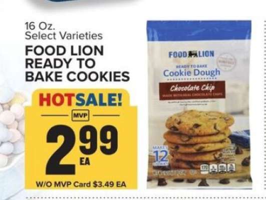 FOOD LION READY TO BAKE COOKIES