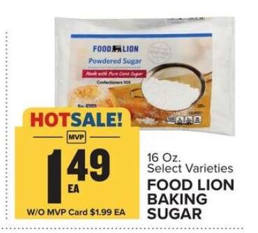 FOOD LION BAKING SUGAR