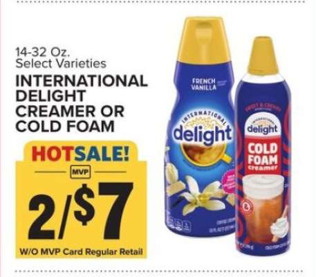 INTERNATIONAL DELIGHT CREAMER OR COLD FOAM
