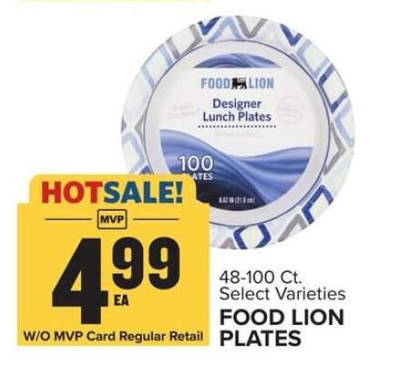 FOOD LION PLATES