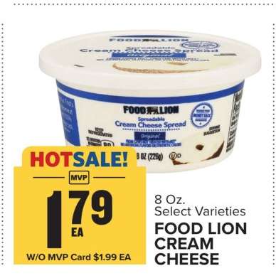 Food Lion Cream Cheese