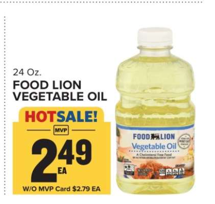 FOOD LION VEGETABLE OIL