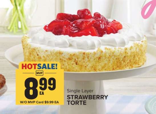 Single Layer Strawberry Torte