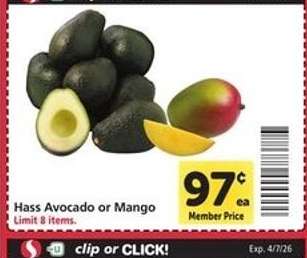 Hass Avocado or Mango