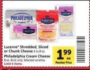 Lucerne & Philadelphia Cheese