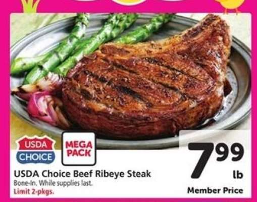 USDA Choice Beef Ribeye Steak