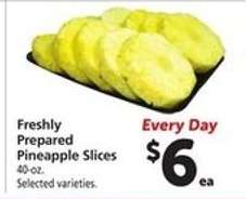 Freshly Prepared Pineapple Slices