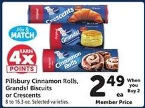 Pillsbury Cinnamon Rolls, Grands! Biscuits or Crescents