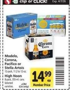 Modelo, Corona, Pacifico or Stella Artois