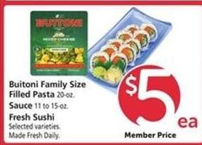 Buitoni Family Size Filled Pasta, Sauce, Fresh Sushi