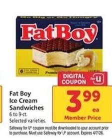 Fat Boy Ice Cream Sandwiches