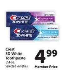Crest 3D White Toothpaste
