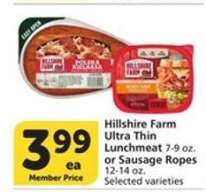 Hillshire Farm Ultra Thin Lunchmeat or Sausage Ropes
