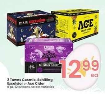 2 Towns Cosmic, Schilling Excelsior or Ace Cider