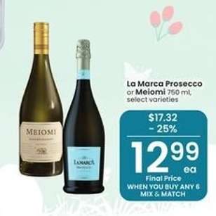 La Marca Prosecco or Meiomi
