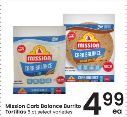 Mission Carb Balance Burrito Tortillas