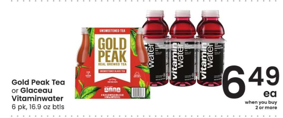 Gold Peak Tea or Glaceau Vitaminwater