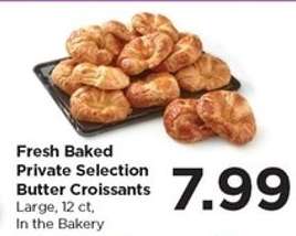 Fresh Baked Private Selection Butter Croissants