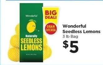 Wonderful Seedless Lemons