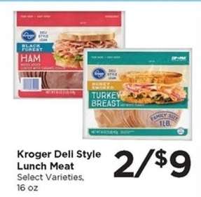 Kroger Deli Style Lunch Meat