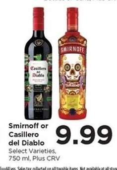 Smirnoff or Casillero del Diablo