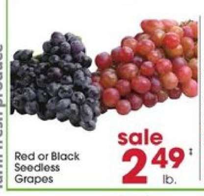 Red or Black Seedless Grapes