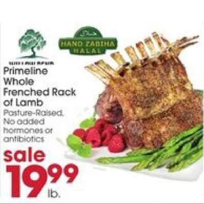 Primeline Whole Frenched Rack of Lamb