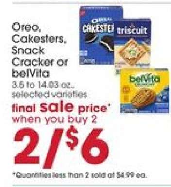 Oreo, Cakesters, Snack Cracker or belVita