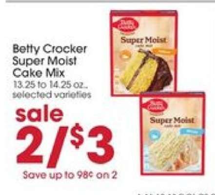 Betty Crocker Super Moist cake mix