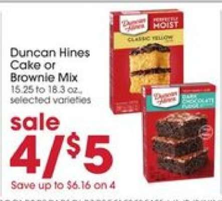 Duncan Hines Cake or Brownie Mix