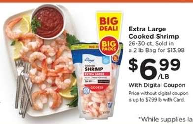 Extra Large Cooked Shrimp
