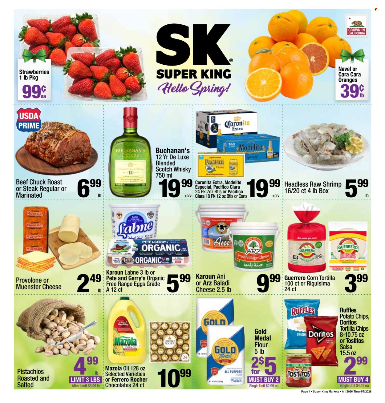 Super King Markets ad - 04/01/2026 - 04/07/2026. Page 1