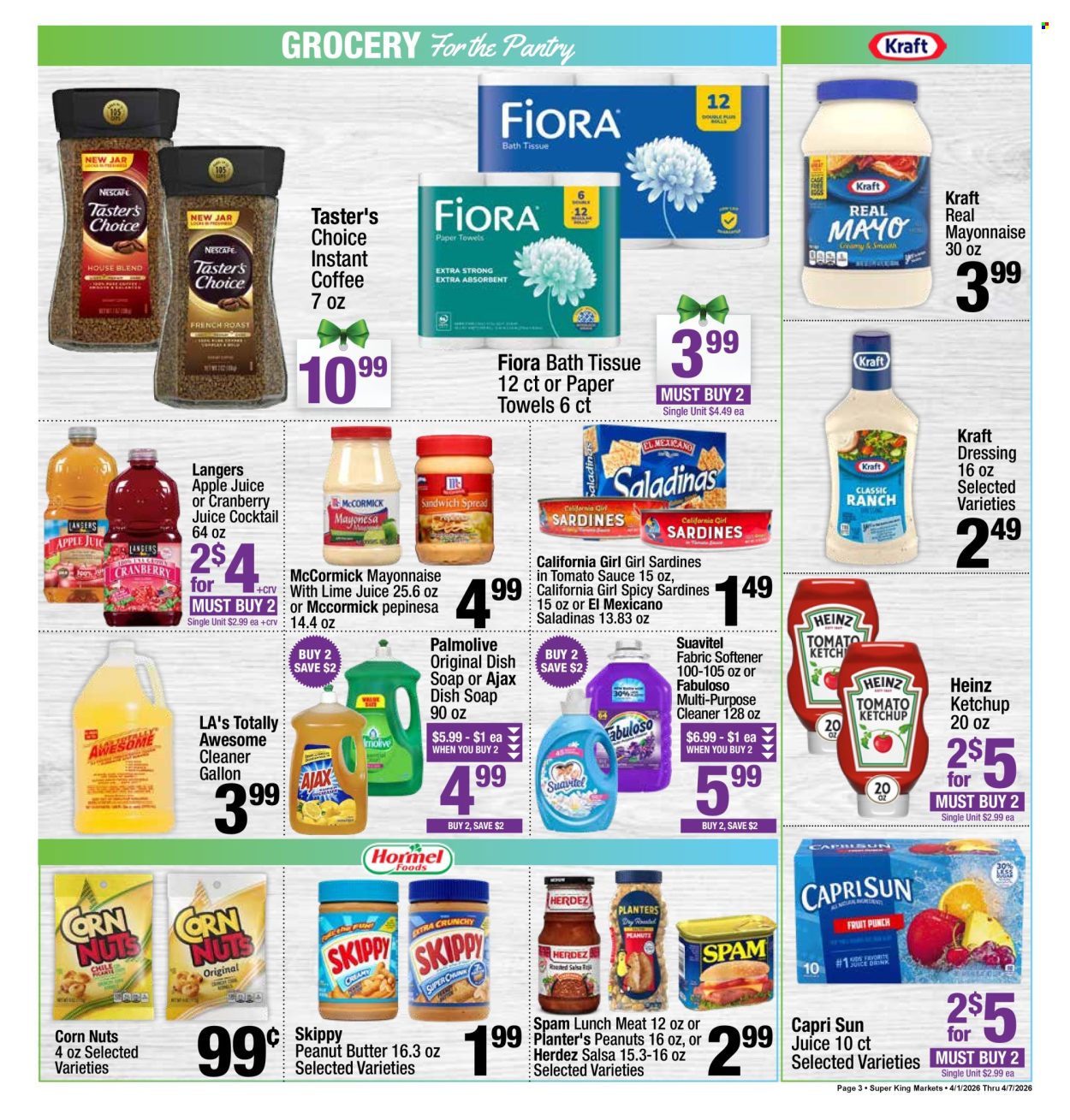 Super King Markets ad - 04/01/2026 - 04/07/2026. Page 3