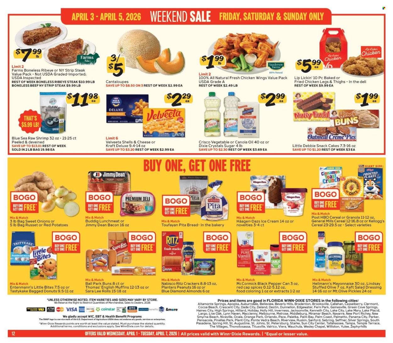 Winn Dixie ad - 04/01/2026 - 04/07/2026. Page 12