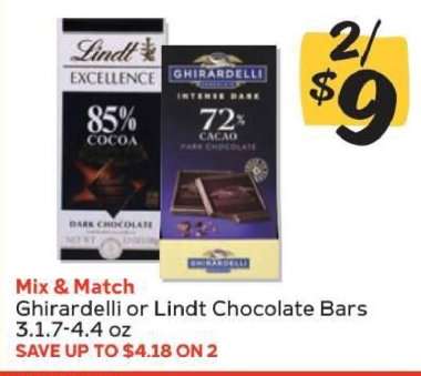 Ghirardelli or Lindt Chocolate Bars