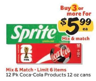 12 Pk Coca-Cola Products 12 oz cans