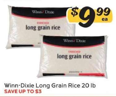 Winn-Dixie Long Grain Rice 20 lb