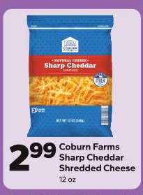 Coburn Farms Sharp Cheddar Shredded Cheese