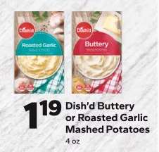 Dish'd Buttery or Roasted Garlic Mashed Potatoes