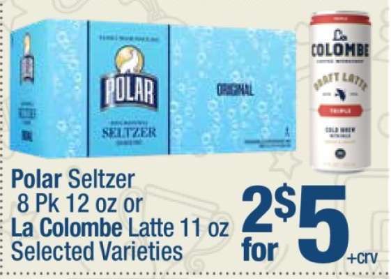 Polar Seltzer or La Colombe Latte